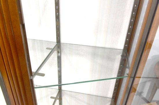 Showcase in mahogany and bronze art deco 3 doors