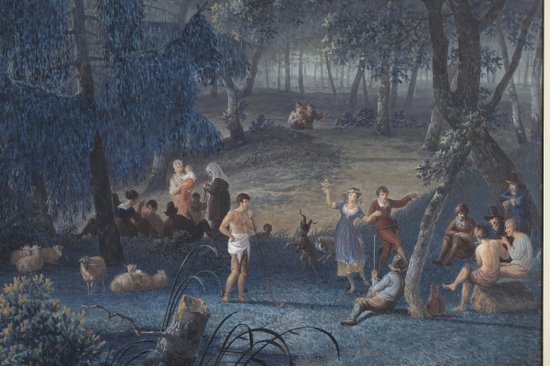Paysage Au Moulin Et Pastorale, Gouaches Sur Papier