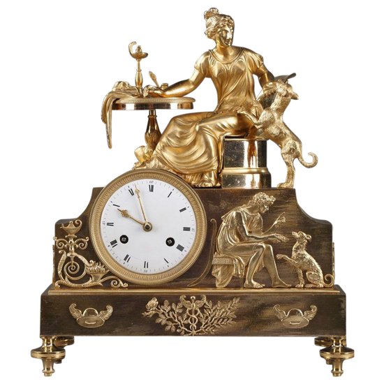 Bronze Empire clock : La Fidélité