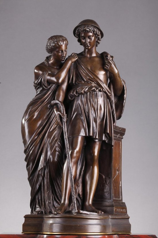 PendulePendule "Les Bergers d'Arcadie" d'Aizelin et Barbedienne