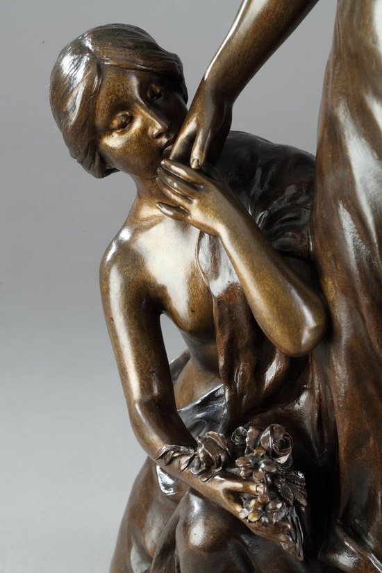 "Giovani donne con fiori" di Sylvain Kinsburger (1855-1935)