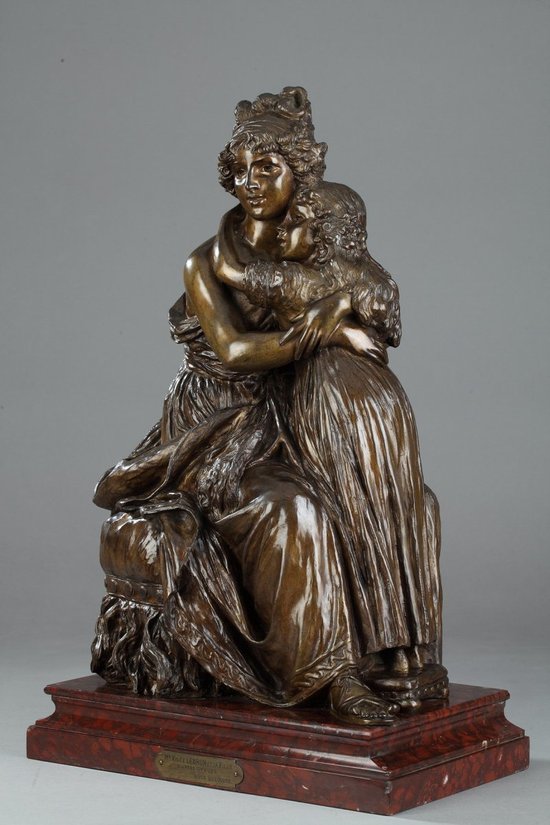 Bronzo dopo l'autoritratto di Madame Vigée-lebrun con la figlia Julie