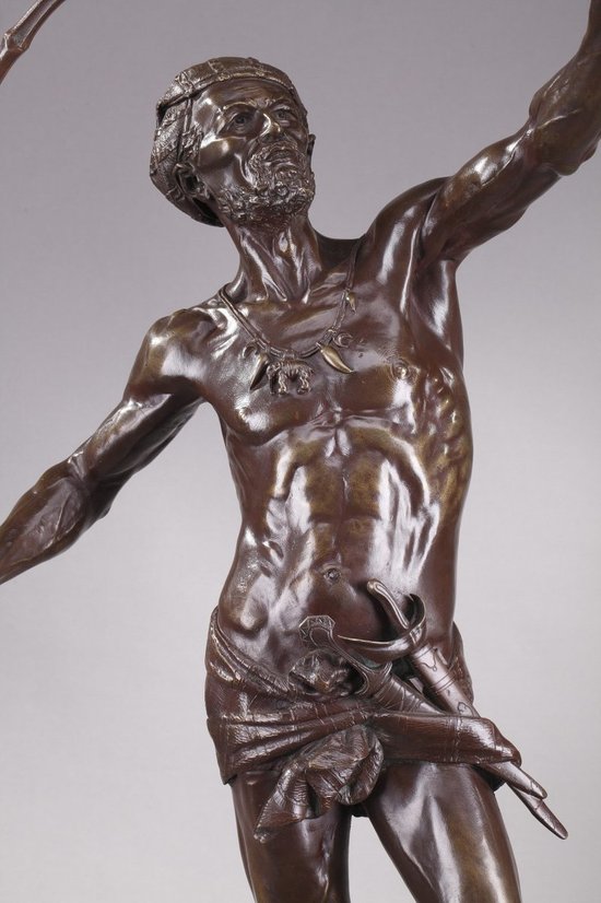 Grande bronzo "L'Oisealer indù" di Auguste de Wever