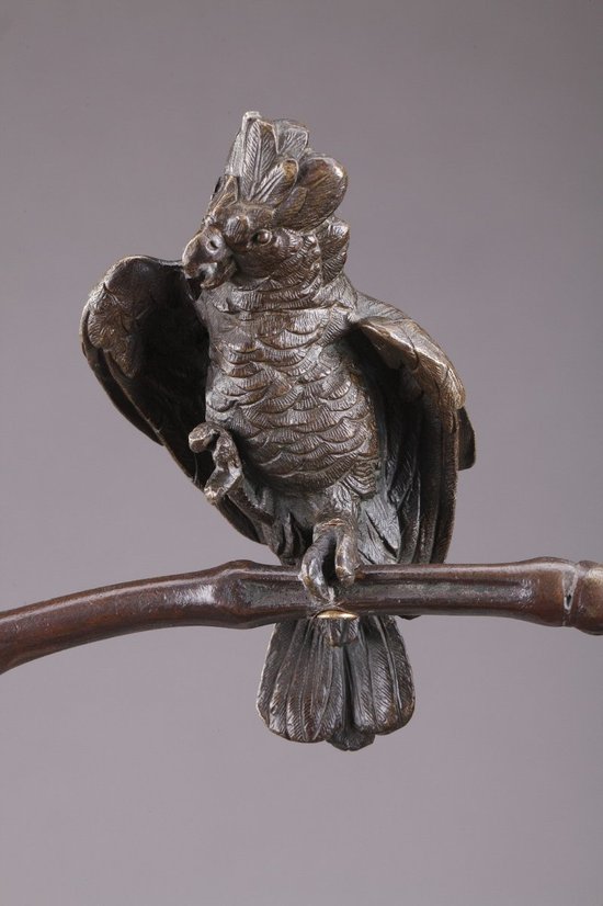 Grande bronzo "L'Oisealer indù" di Auguste de Wever