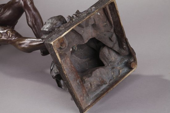 Grande bronzo "L'Oisealer indù" di Auguste de Wever