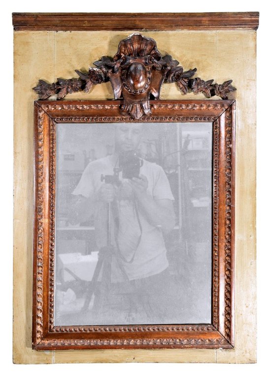 Trumeau Luigi XVI XVIII° Legno Laccato E Dorato