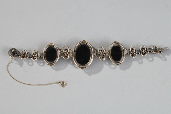 Silber Armband mit Mikro-Mosaik Medaillons Dekor