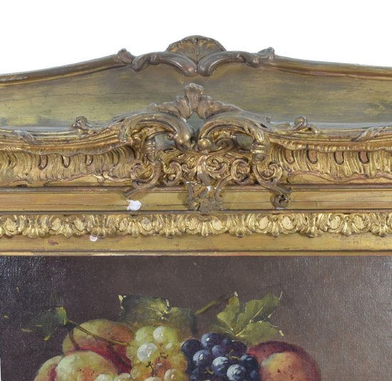 Öl Auf Leinwand Stillleben Mit Äpfeln Und Zitronen Signiert Palke XIX.