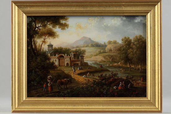 Pair Of Fixed Under Glass Signed Lebelle, Early Nineteenth Century