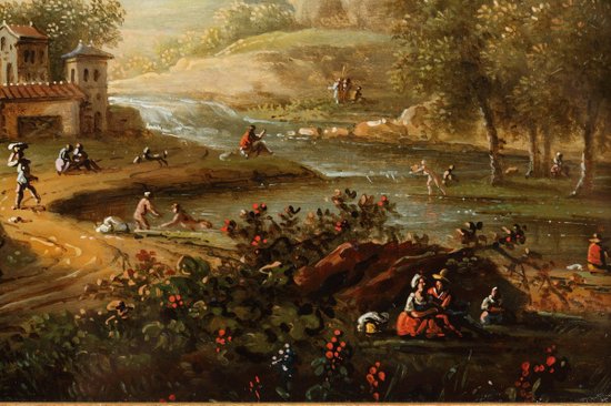 Pair Of Fixed Under Glass Signed Lebelle, Early Nineteenth Century