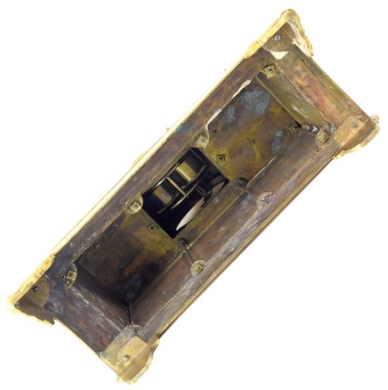Restoration period clock in gilt bronze 19th century