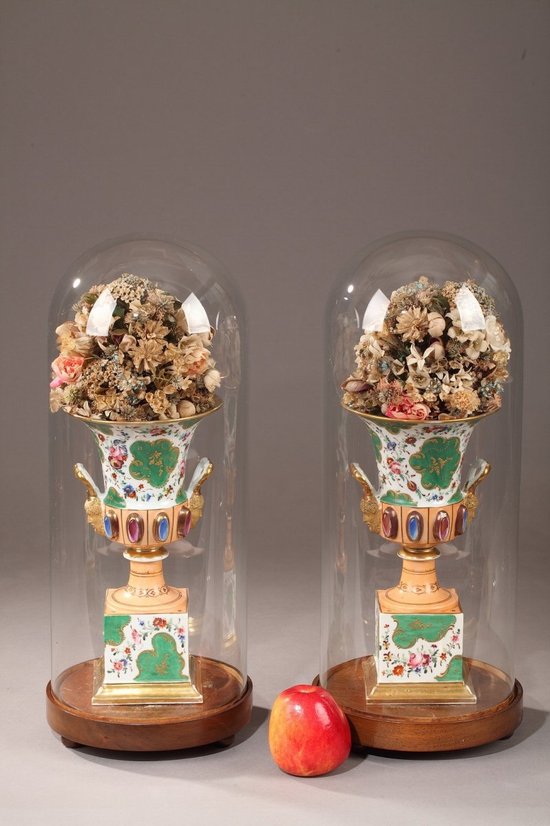 Medici Vases In Porcelain Of The Louis-Philippe Period