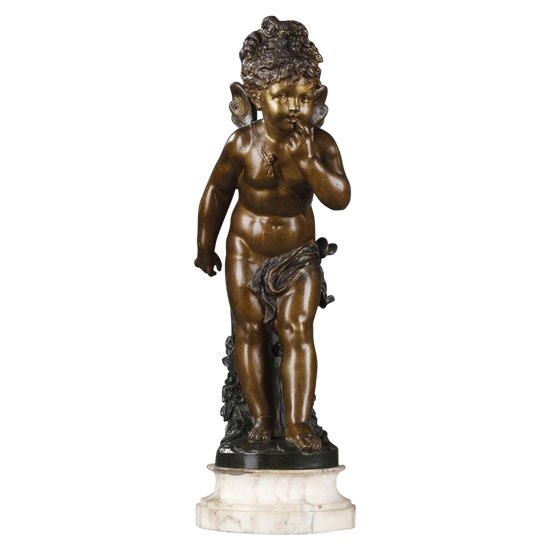 Scultura in bronzo "psiche" di Paul Duboy (1830-1887)