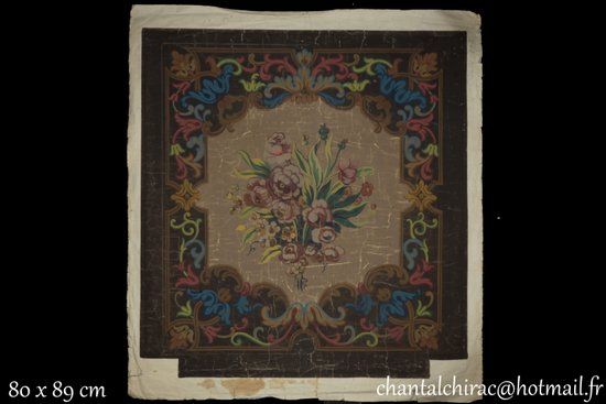 cardboard tapestry of Aubusson flowered file