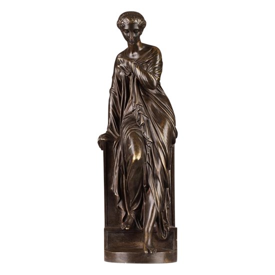 Statua in bronzo di Suzanne di Eugène Antoine Aizelin (1821-1902)