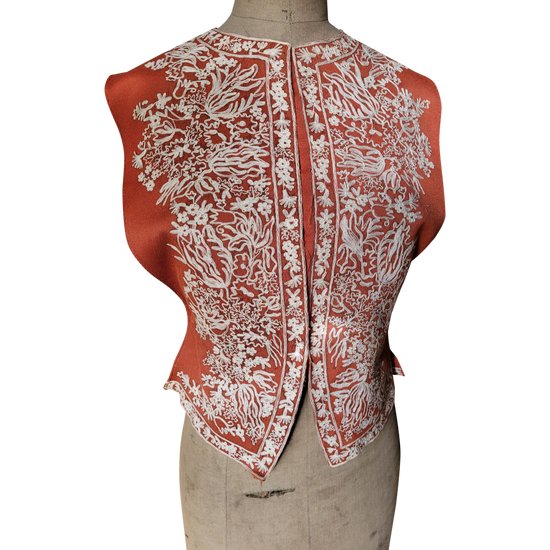 Embroidered vest for woman, late 19th century