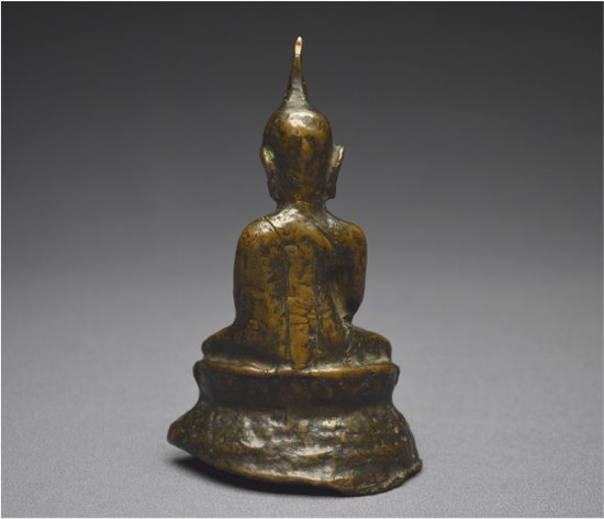 Laos, XVIIIème - XIXème siècle, Bouddha en bronze en position de méditation