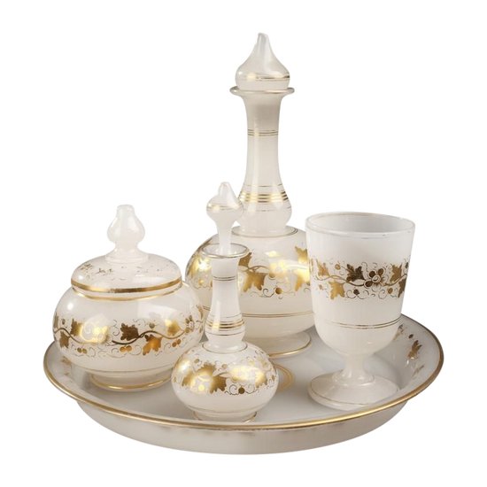 White Opaline Water Service from the Napoleon III period