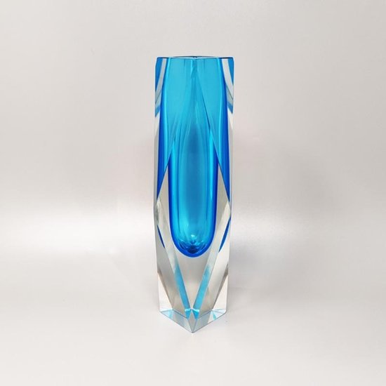 1960 Erstaunliche seltene blaue Vase von Flavio Poli für Seguso. Hergestellt in Italien