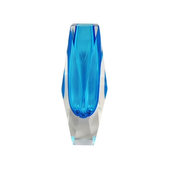 1960 Amazing Rare Blue Vase By Flavio Poli for Seguso. Made in Italy