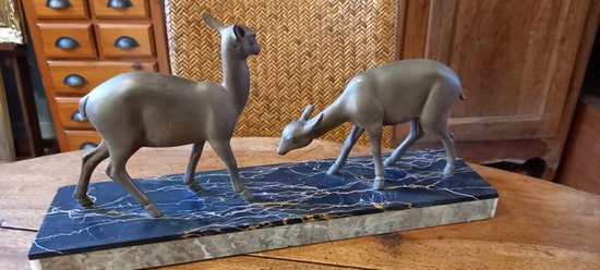 scultura di animali / spelter art déco
