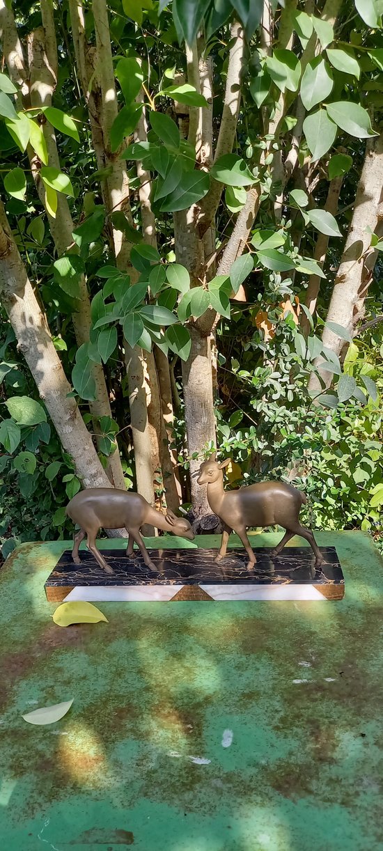 scultura di animali / spelter art déco