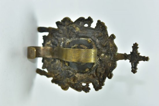 Osculatoire En Bronze Doré Et Argent d'époque Louis XIV            