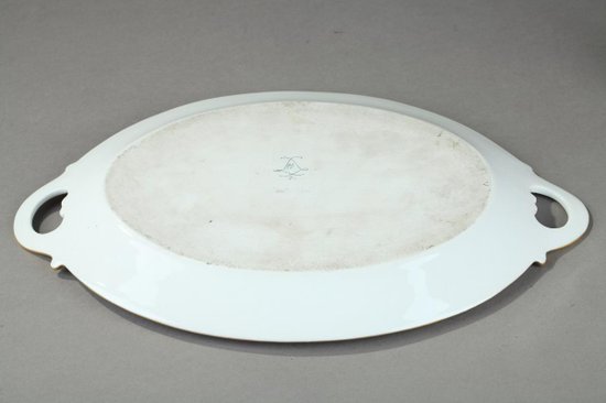 Coupe En Porcelaine Bleue Dans Le Style De Sèvres, XIXe Siècle