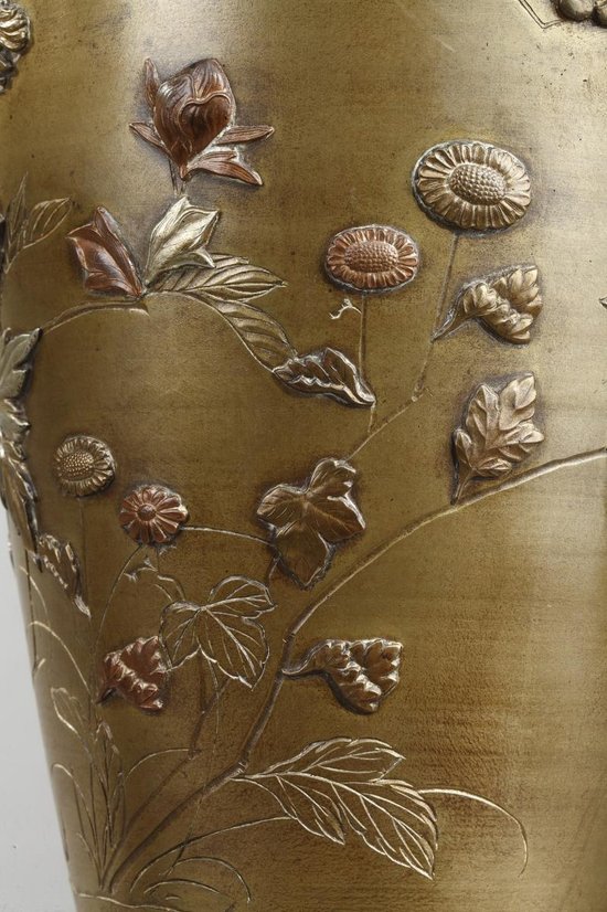 Paire De Lampe à Pétrole Ancienne à Décor d'Oiseaux Et De Fleurs Dans Le Style De Chine