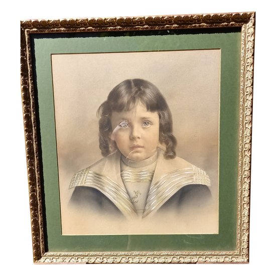 dry pastel portrait / 19th century