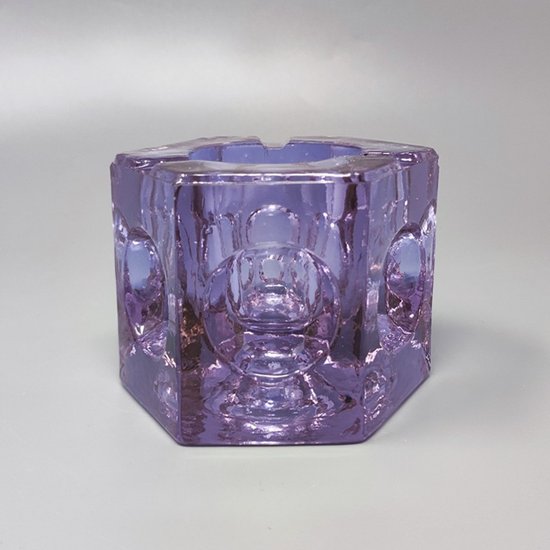 1970 Superbe ensemble à fumer violet d'Antonio Imperatore en verre de Murano. Fabriqué en Italie