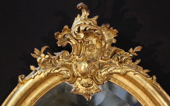 Napoleon III mirror in stucco and wood gilded 19th century