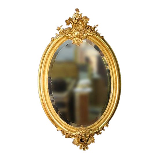 Napoleon III mirror in stucco and wood gilded 19th century