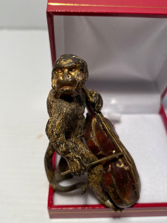 SCIMMIA MUSICISTA IN BRONZO DI VIENNA