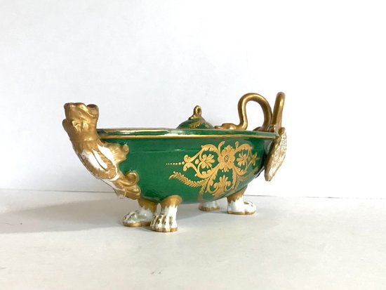 19th century hard porcelain inkwell