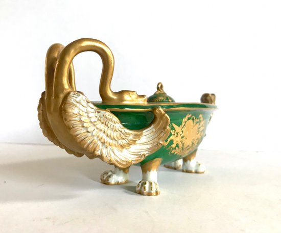 19th century hard porcelain inkwell