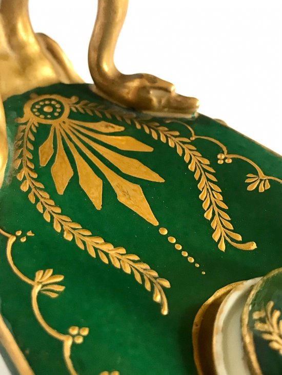 19th century hard porcelain inkwell
