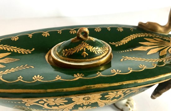 19th century hard porcelain inkwell