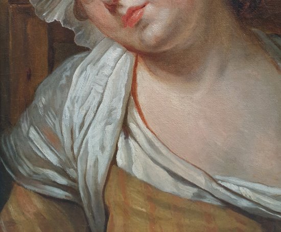 Französische Schule vom Ende des 18. Jahrhunderts (nach Jean-Baptiste GREUZE) - Bildnis eines jungen Mädchens (Georgette?)