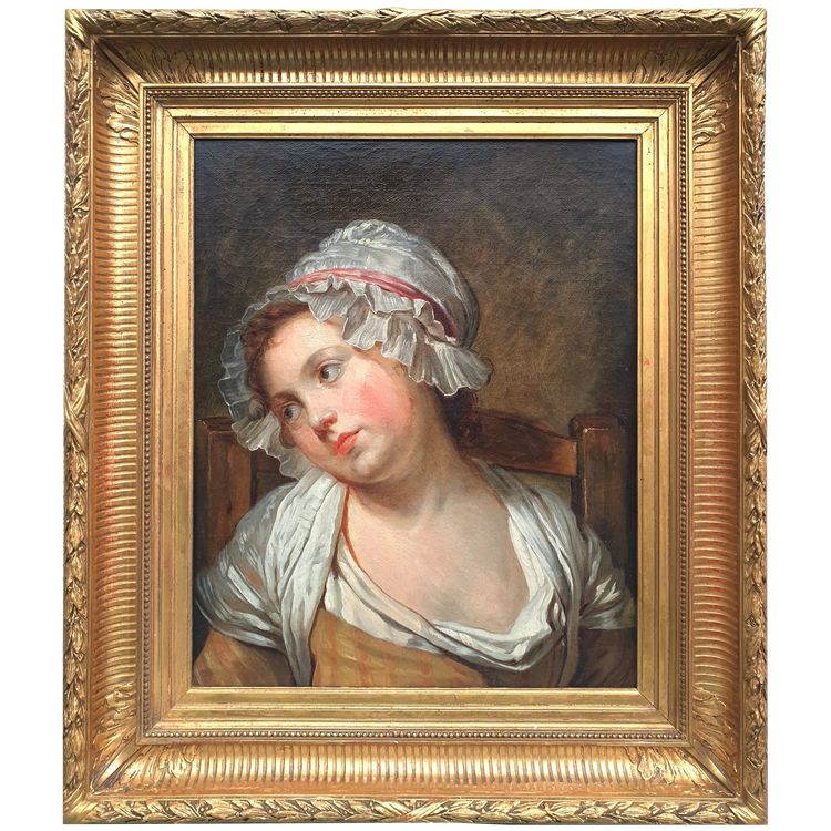Französische Schule vom Ende des 18. Jahrhunderts (nach Jean-Baptiste GREUZE) - Bildnis eines jungen Mädchens (Georgette?)