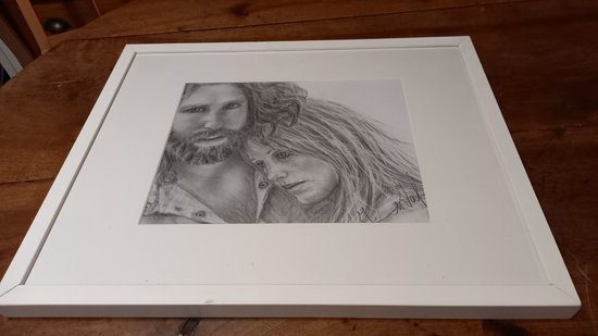 Dessin Mine de plomb /Jim Morrison/ Pamela Courson