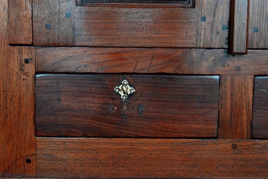 Petite Armoire à Épices en Teck de Pondichéry – Fin XIXe