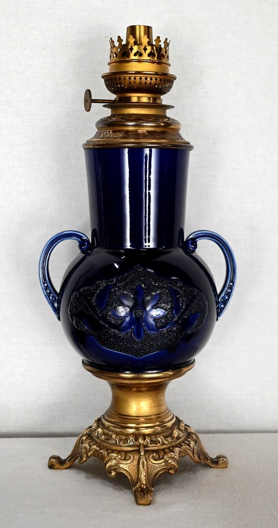 Coppia di lampade a olio in terracotta - Inizio XX secolo