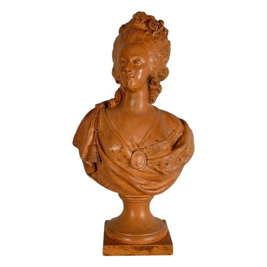 Busto in terracotta di Maria Antonietta, dopo F. Lecomte - 1920