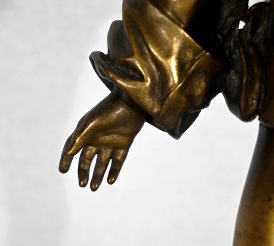 Bronze « Escholier du XVe siècle », de Friedrich Beer – Fin XIXe