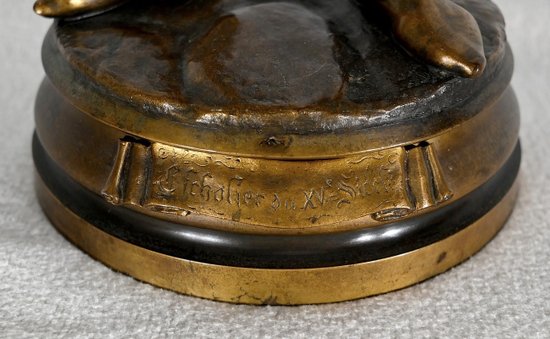 Bronze « Escholier du XVe siècle », de Friedrich Beer – Fin XIXe