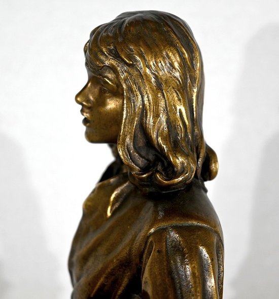 Bronze « Escholier du XVe siècle », de Friedrich Beer – Fin XIXe
