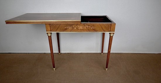 Table de Jeux en Palissandre, style Louis XVI – Fin XIXe