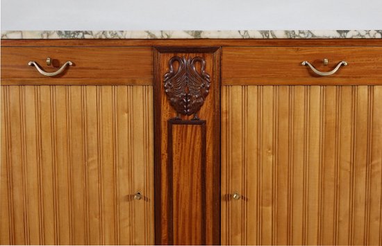 Buffet en Acajou blond de Ceylan, Art Déco – Début XXe