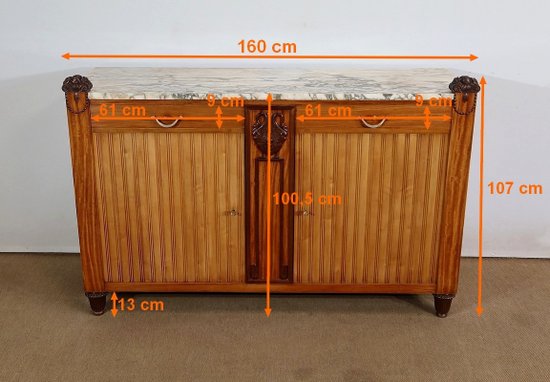 Buffet en Acajou blond de Ceylan, Art Déco – Début XXe